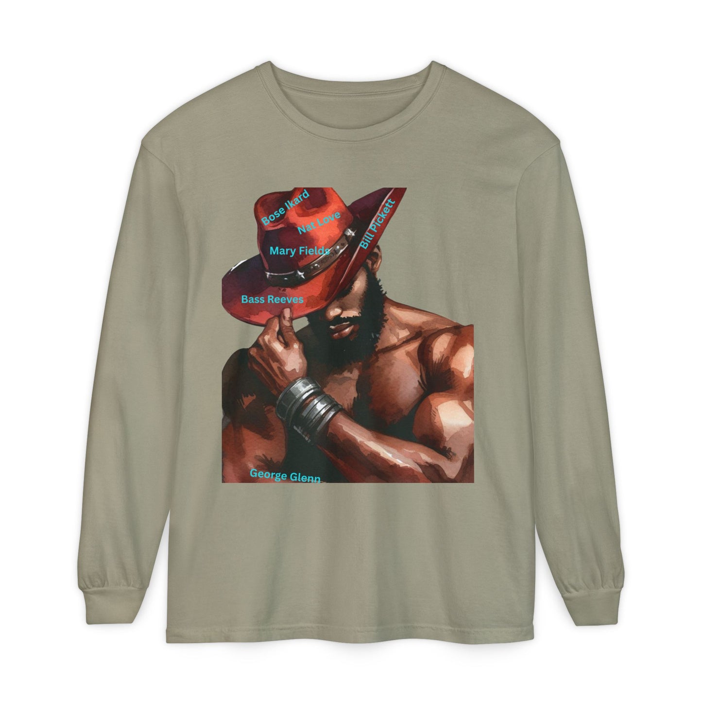 The Black Cowboys Stylish Long Sleeve Tee with Bold Graphic Art