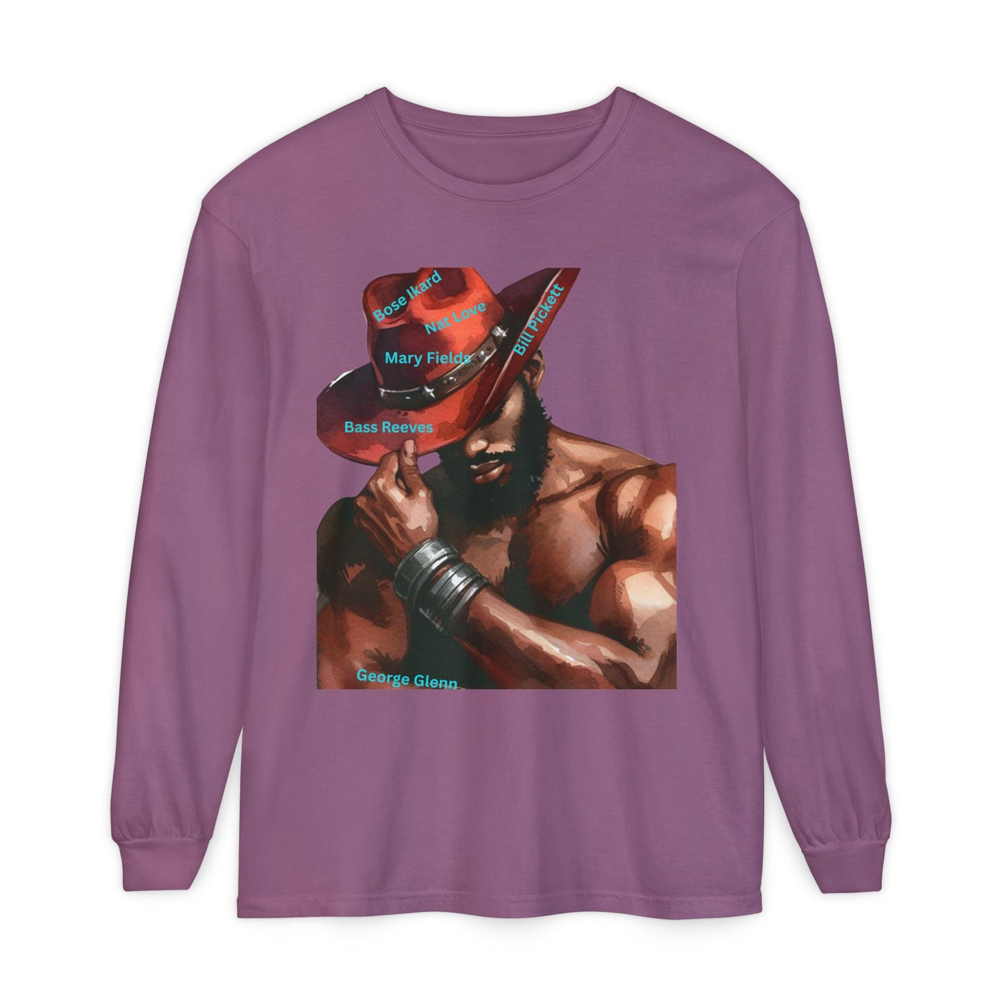 The Black Cowboys Stylish Long Sleeve Tee with Bold Graphic Art