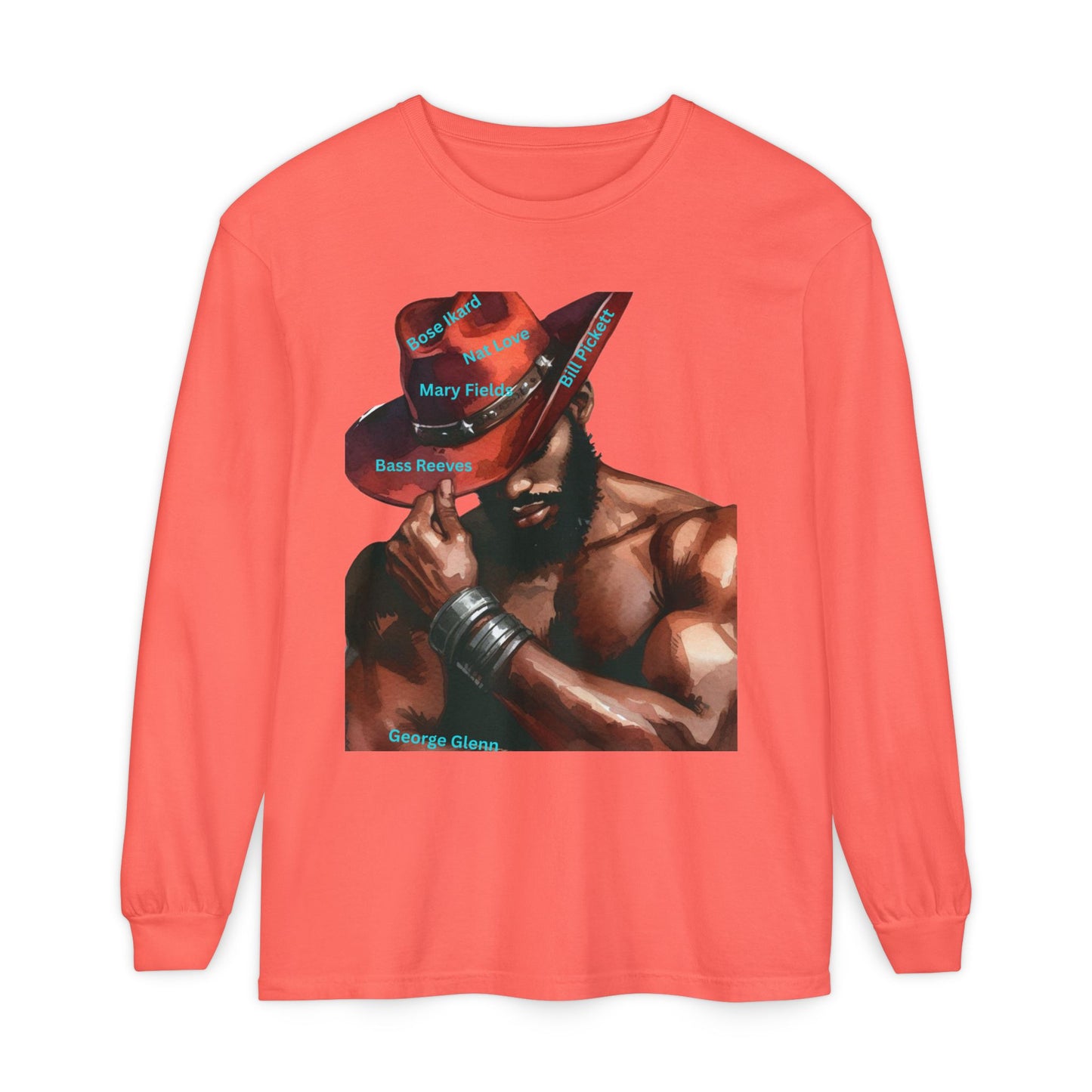 The Black Cowboys Stylish Long Sleeve Tee with Bold Graphic Art