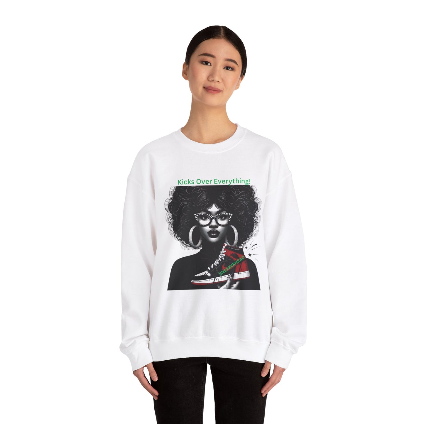 Sneakerhead Heavy Blend Crewneck Sweatshirt: Kicks Over Everything