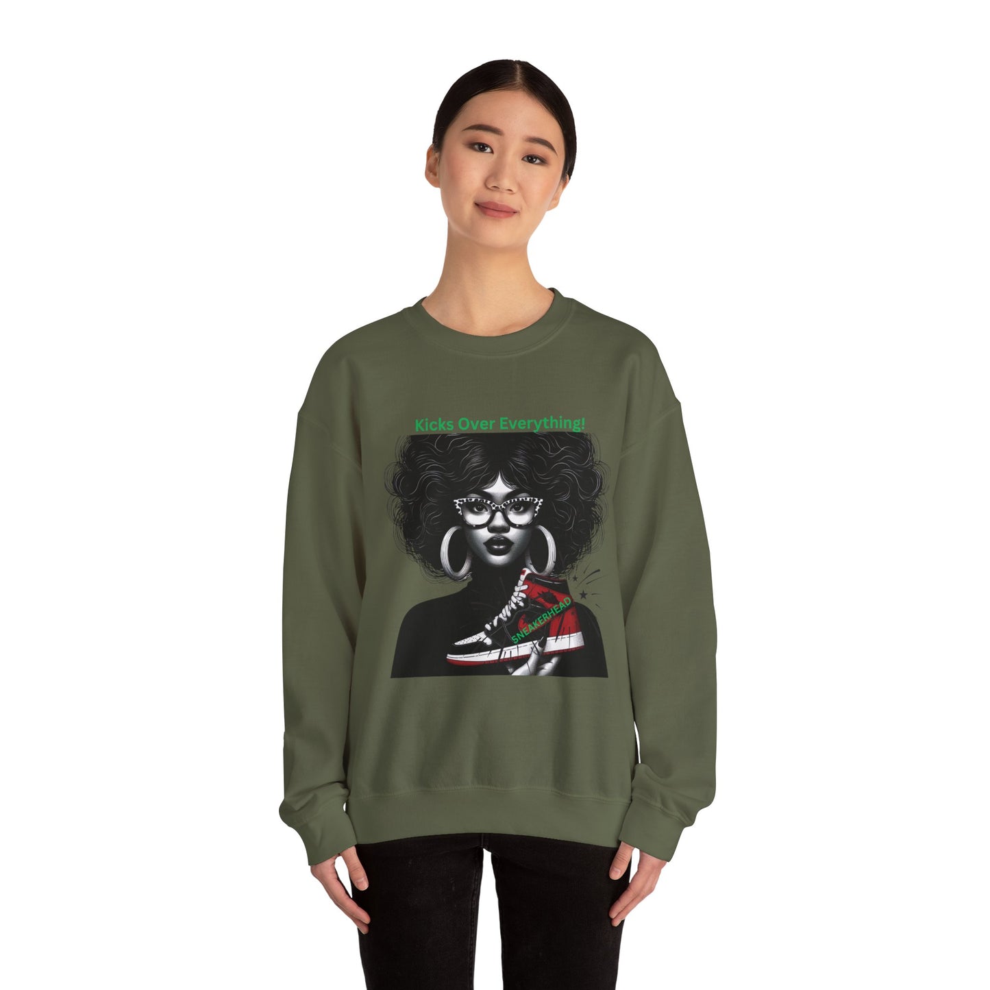 Sneakerhead Heavy Blend Crewneck Sweatshirt: Kicks Over Everything