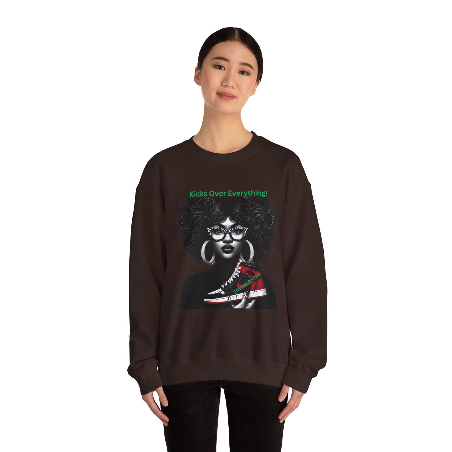 Sneakerhead Heavy Blend Crewneck Sweatshirt: Kicks Over Everything