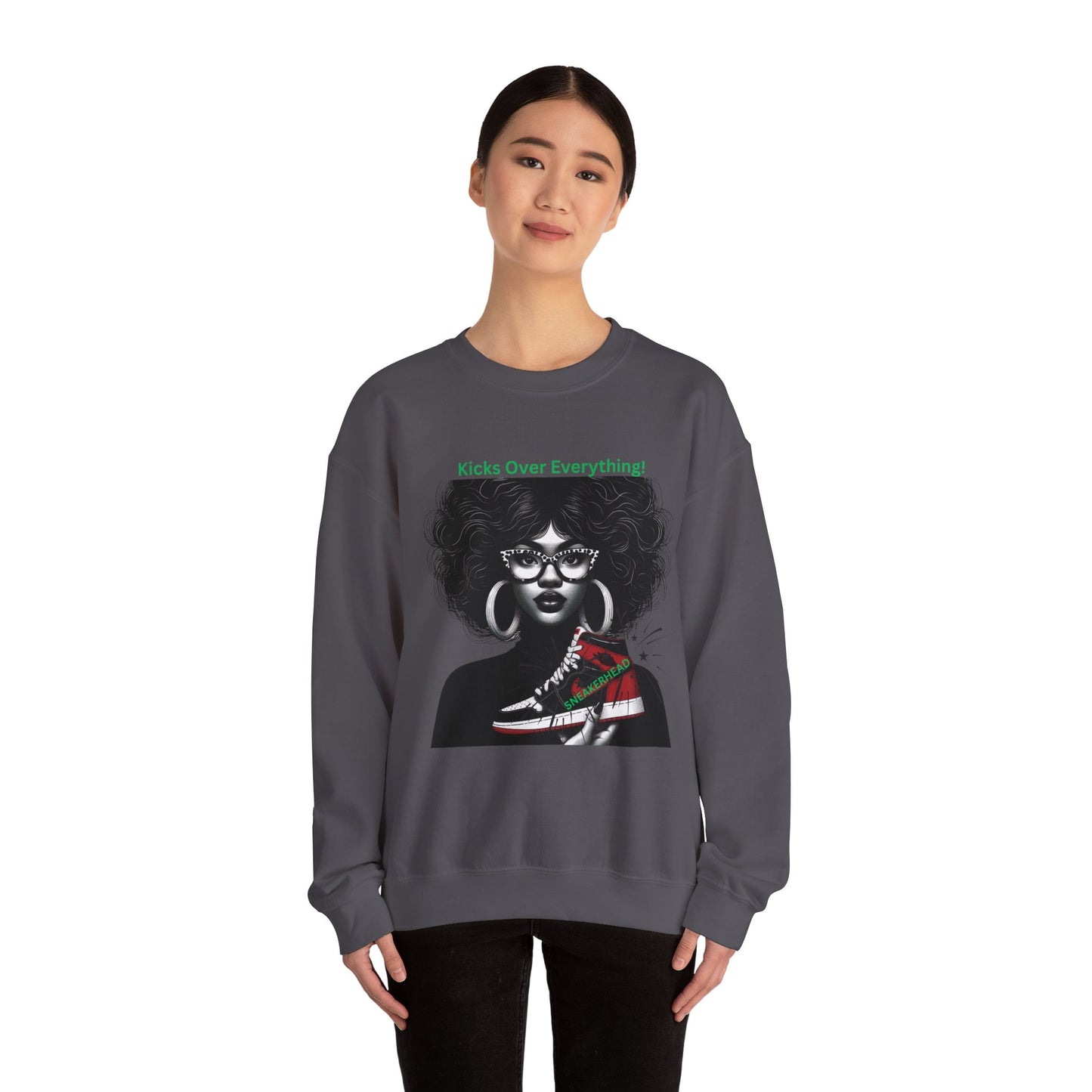 Sneakerhead Heavy Blend Crewneck Sweatshirt: Kicks Over Everything