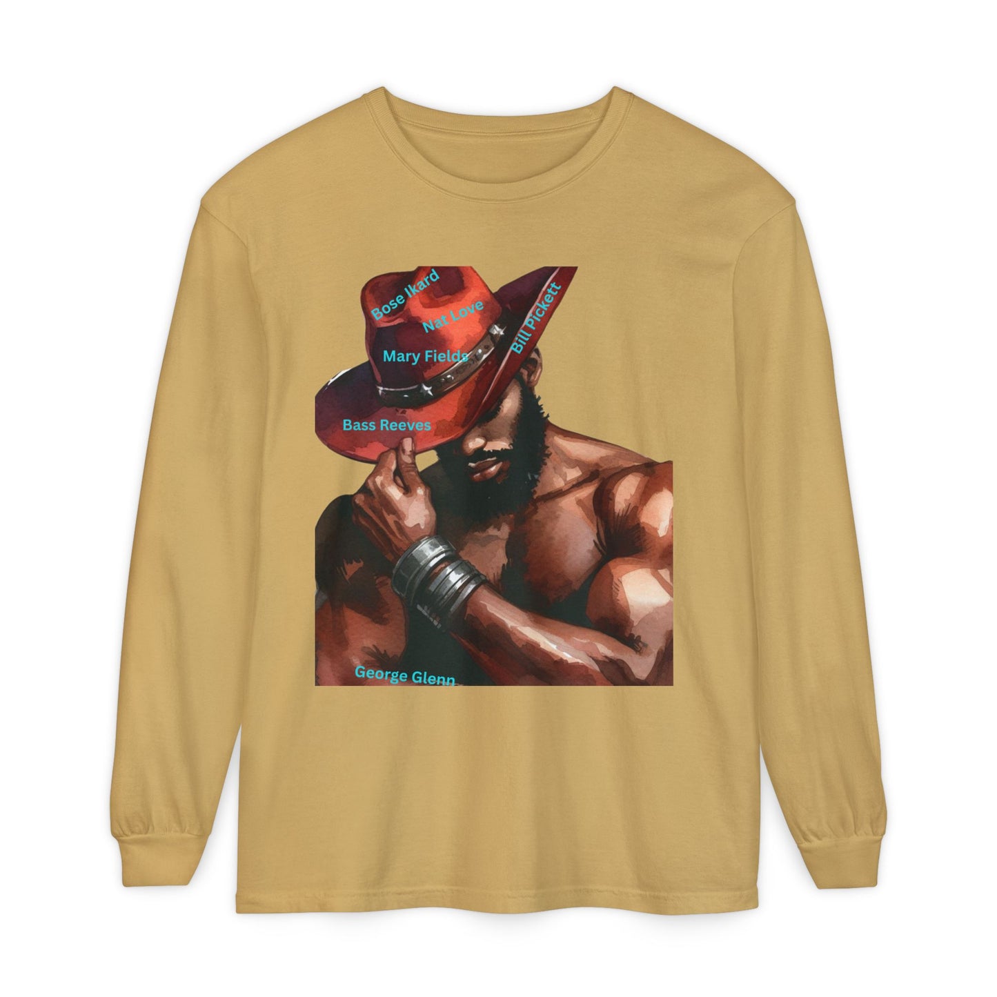 The Black Cowboys Stylish Long Sleeve Tee with Bold Graphic Art