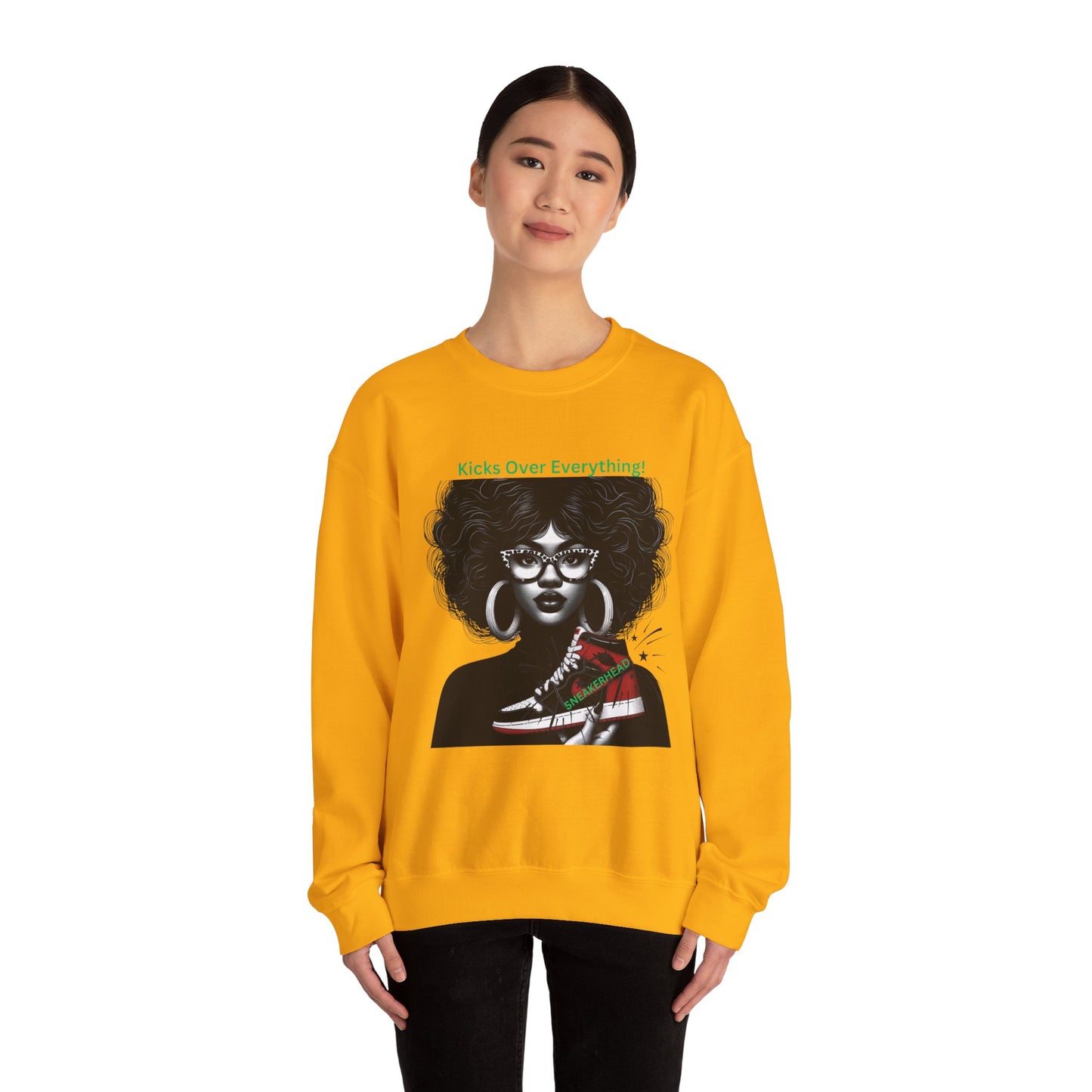 Sneakerhead Heavy Blend Crewneck Sweatshirt: Kicks Over Everything