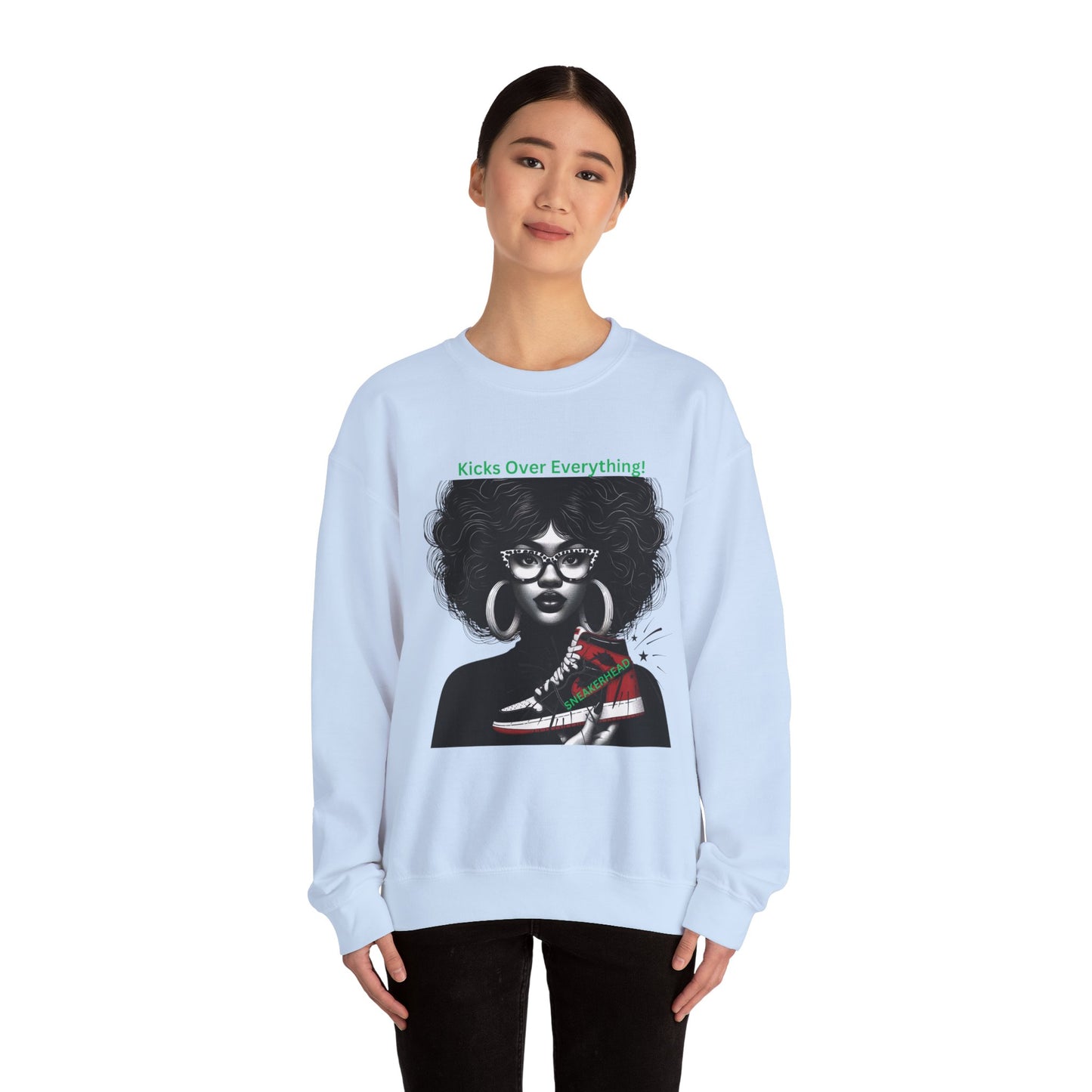 Sneakerhead Heavy Blend Crewneck Sweatshirt: Kicks Over Everything