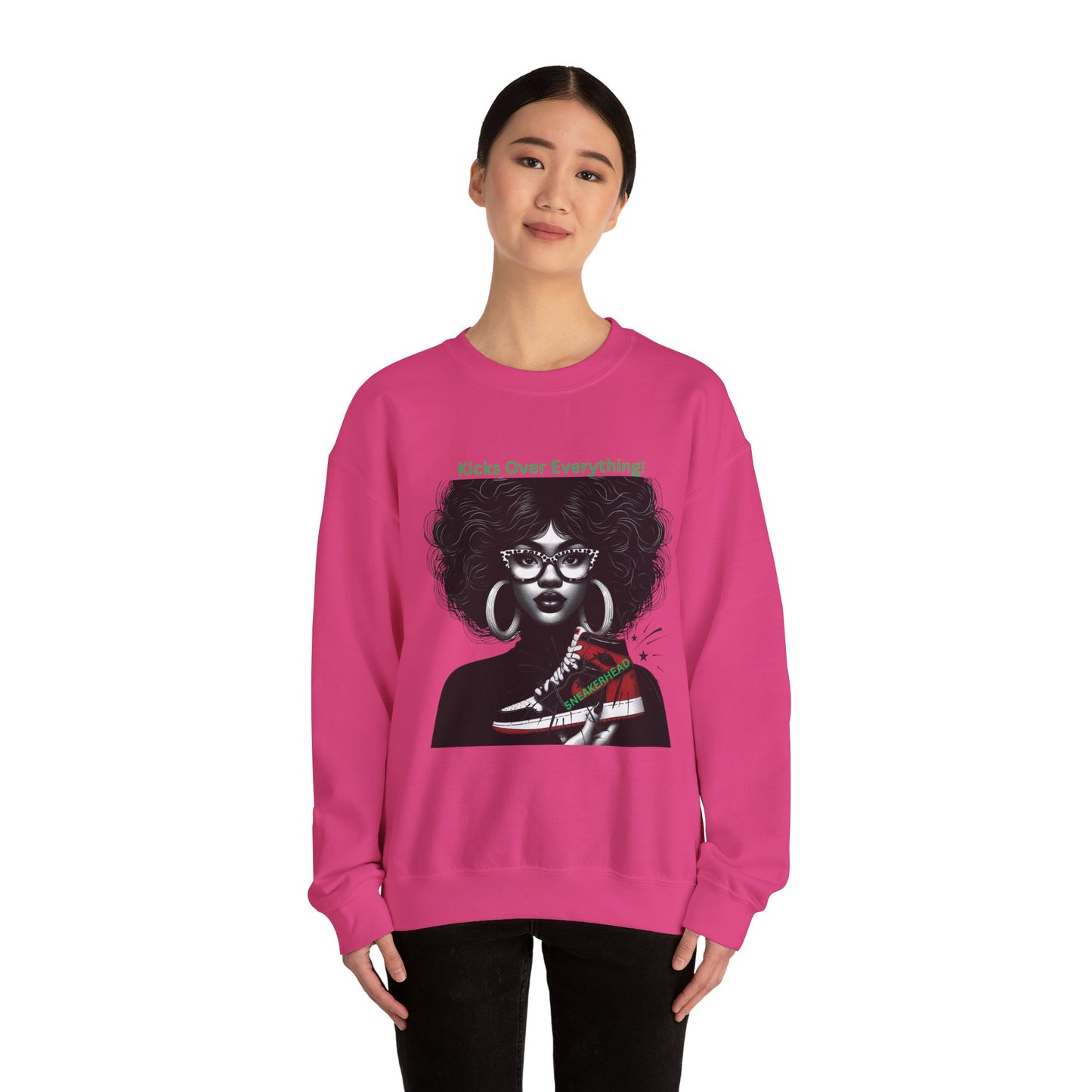 Sneakerhead Heavy Blend Crewneck Sweatshirt: Kicks Over Everything
