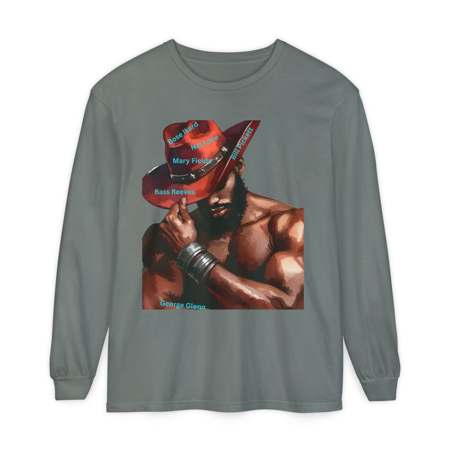 The Black Cowboys Stylish Long Sleeve Tee with Bold Graphic Art