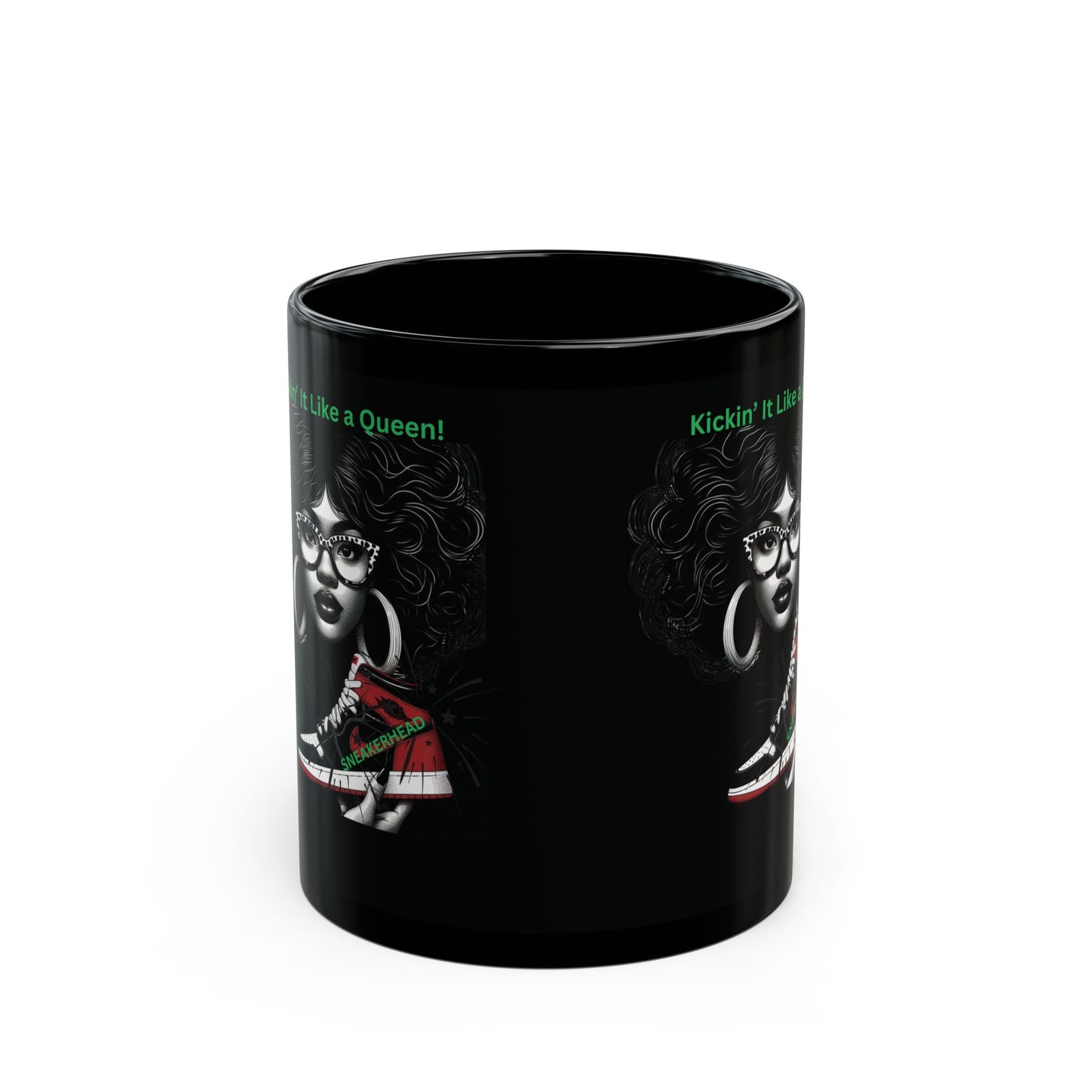 Sneakerhead: Kickin' It Like a Queen Black Mug (11oz, 15oz)