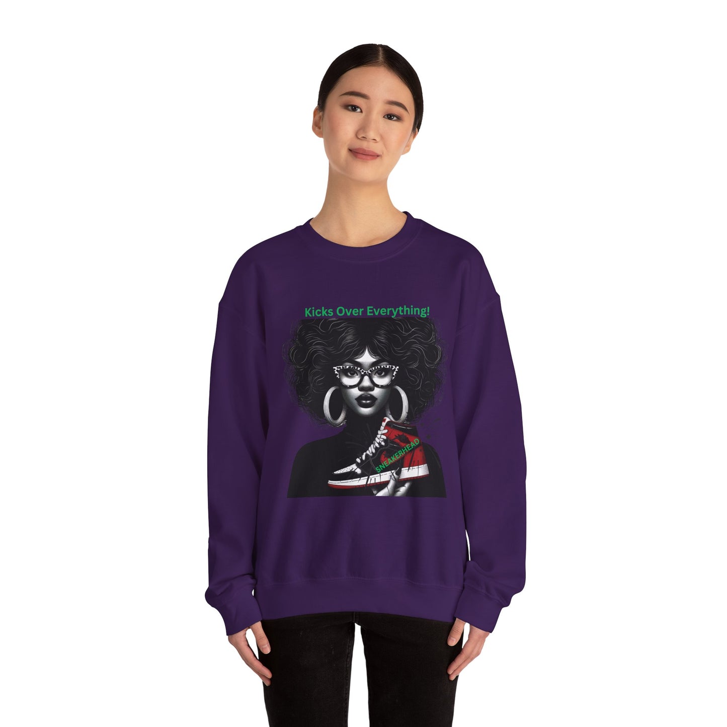Sneakerhead Heavy Blend Crewneck Sweatshirt: Kicks Over Everything
