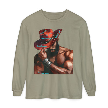 The Black Cowboys Stylish Long Sleeve Tee with Bold Graphic Art