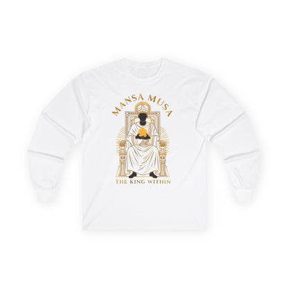 Mansa Musa “The King Within” T-Shirt – Luxury Gold Line Art | LenaGrace Designs