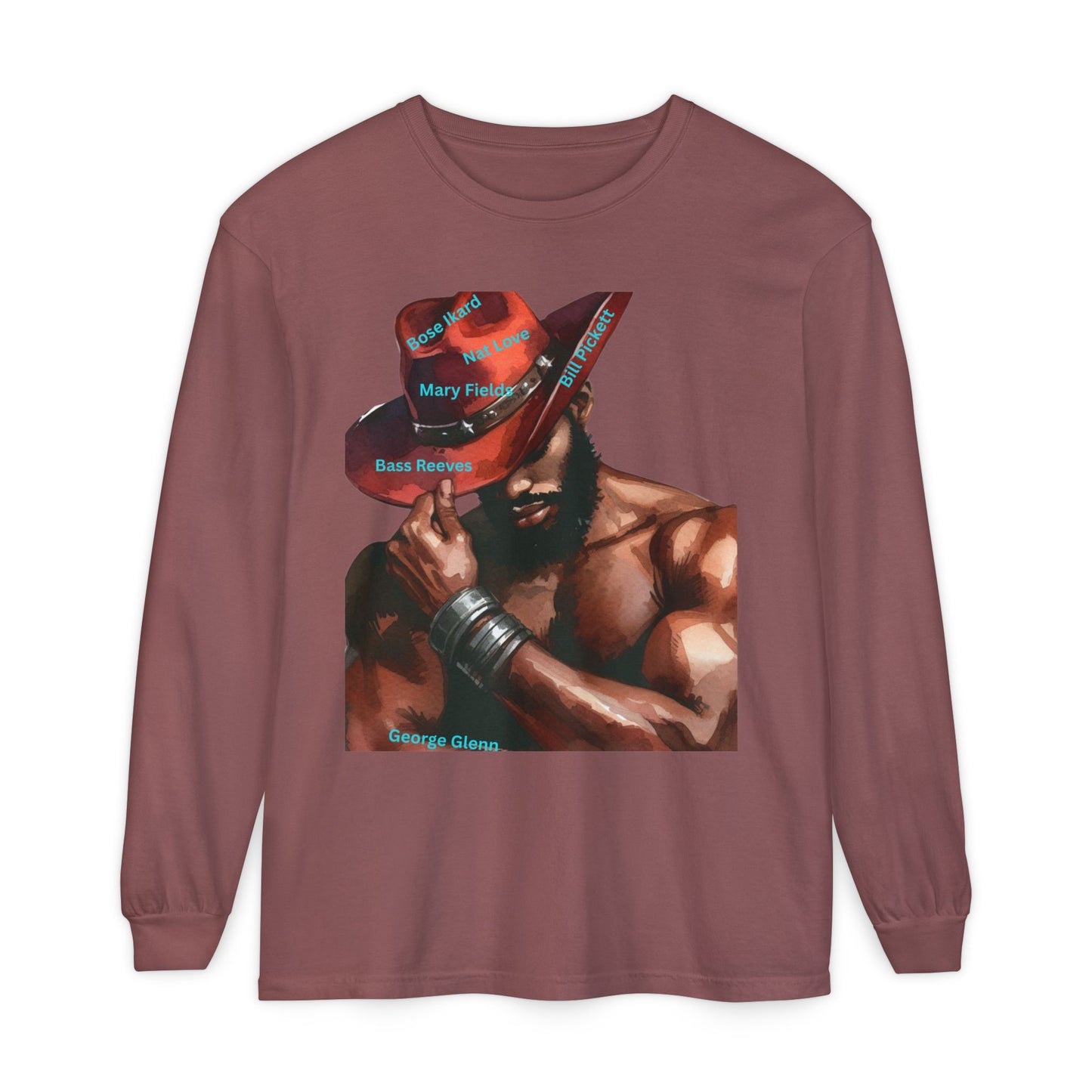The Black Cowboys Stylish Long Sleeve Tee with Bold Graphic Art