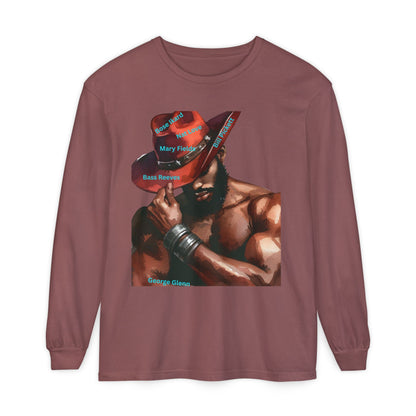 The Black Cowboys Stylish Long Sleeve Tee with Bold Graphic Art