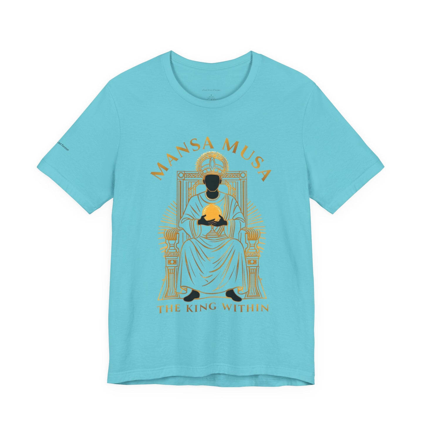 Mansa Musa “The King Within” T-Shirt – Luxury Gold Line Art | LenaGrace Designs
