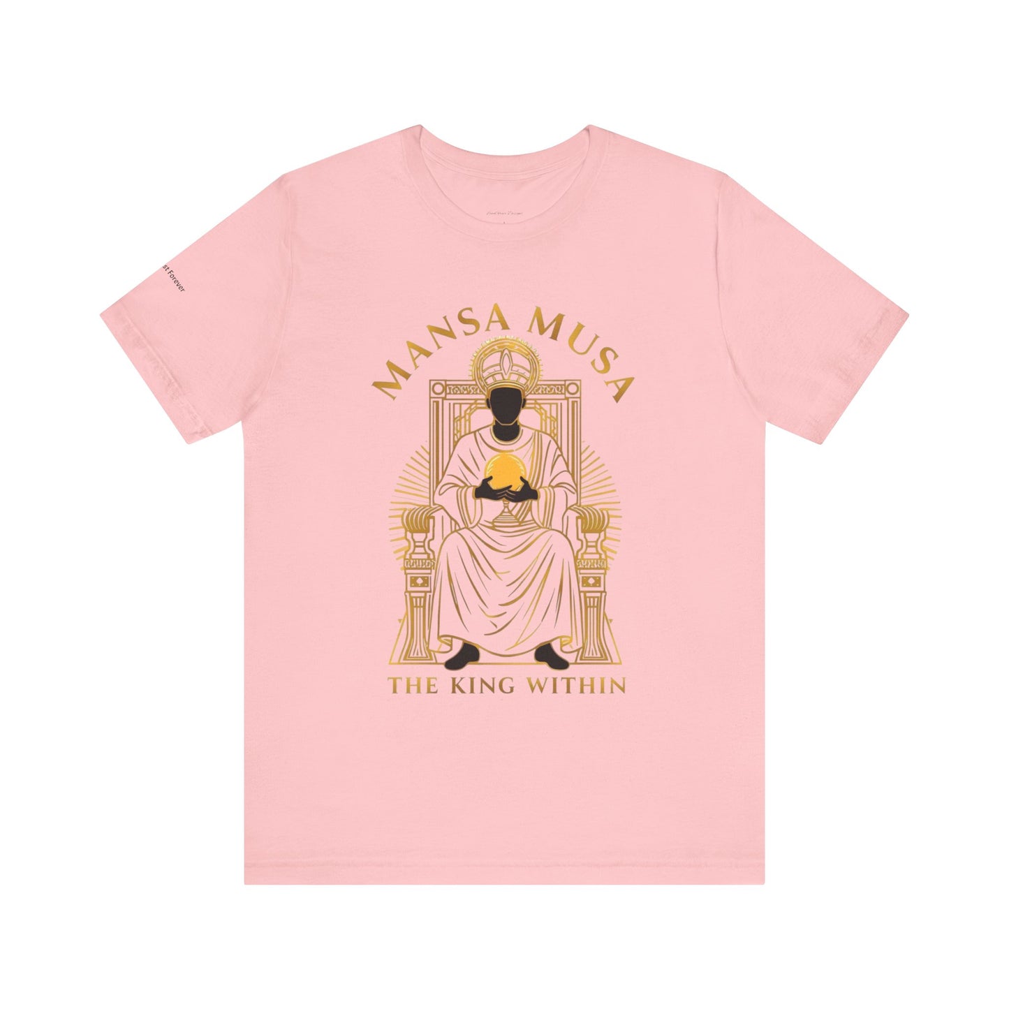 Mansa Musa “The King Within” T-Shirt – Luxury Gold Line Art | LenaGrace Designs