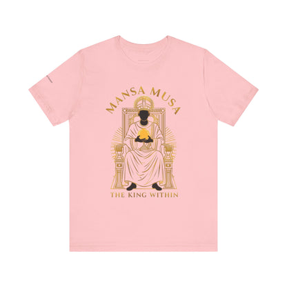 Mansa Musa “The King Within” T-Shirt – Luxury Gold Line Art | LenaGrace Designs