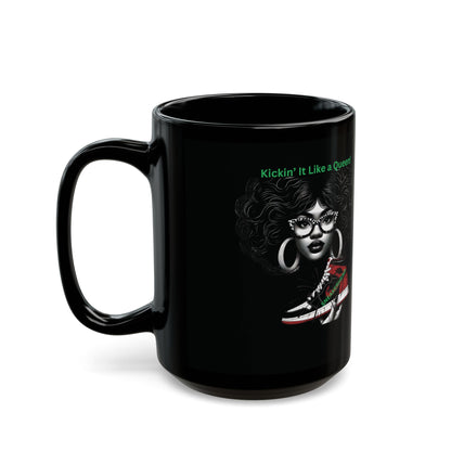 Sneakerhead: Kickin' It Like a Queen Black Mug (11oz, 15oz)