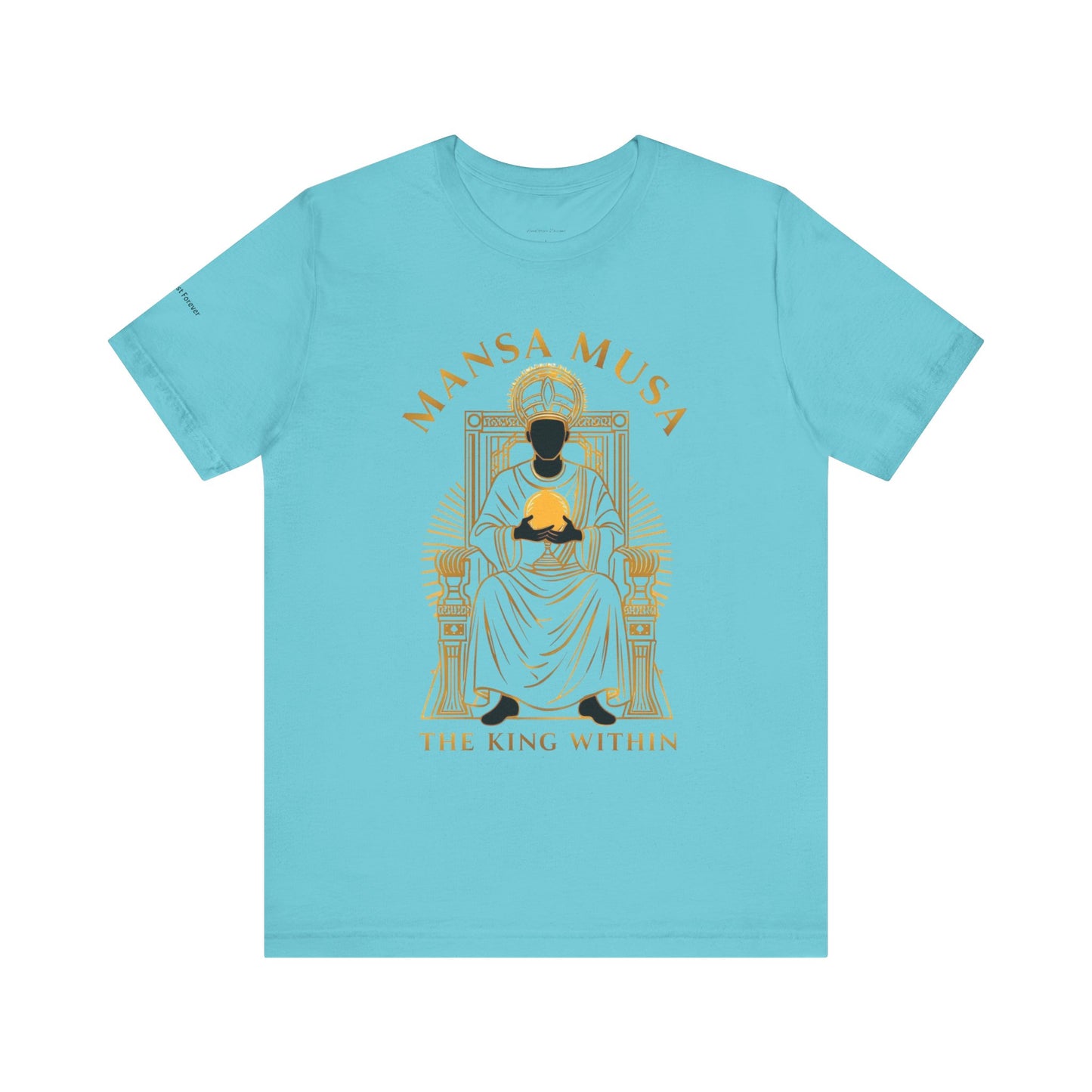 Mansa Musa “The King Within” T-Shirt – Luxury Gold Line Art | LenaGrace Designs