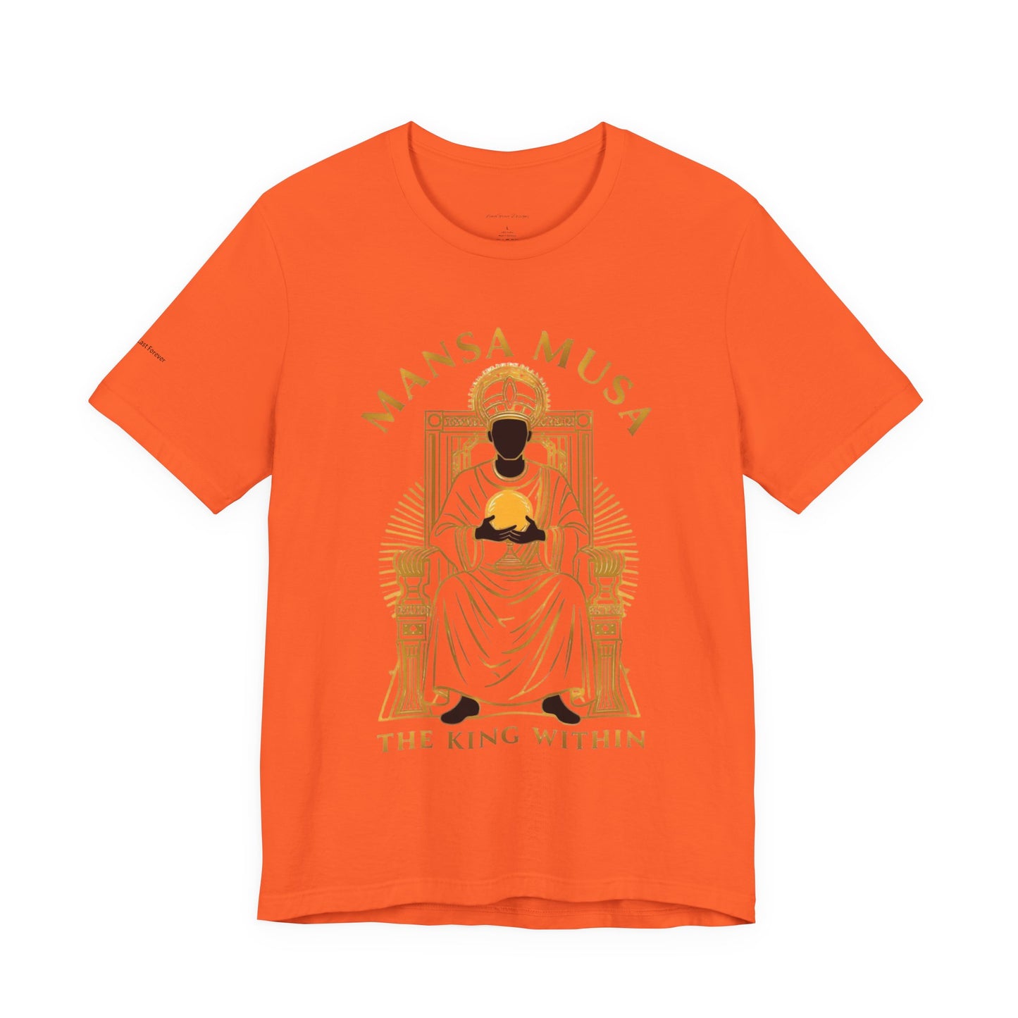 Mansa Musa “The King Within” T-Shirt – Luxury Gold Line Art | LenaGrace Designs