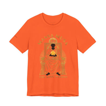 Mansa Musa “The King Within” T-Shirt – Luxury Gold Line Art | LenaGrace Designs