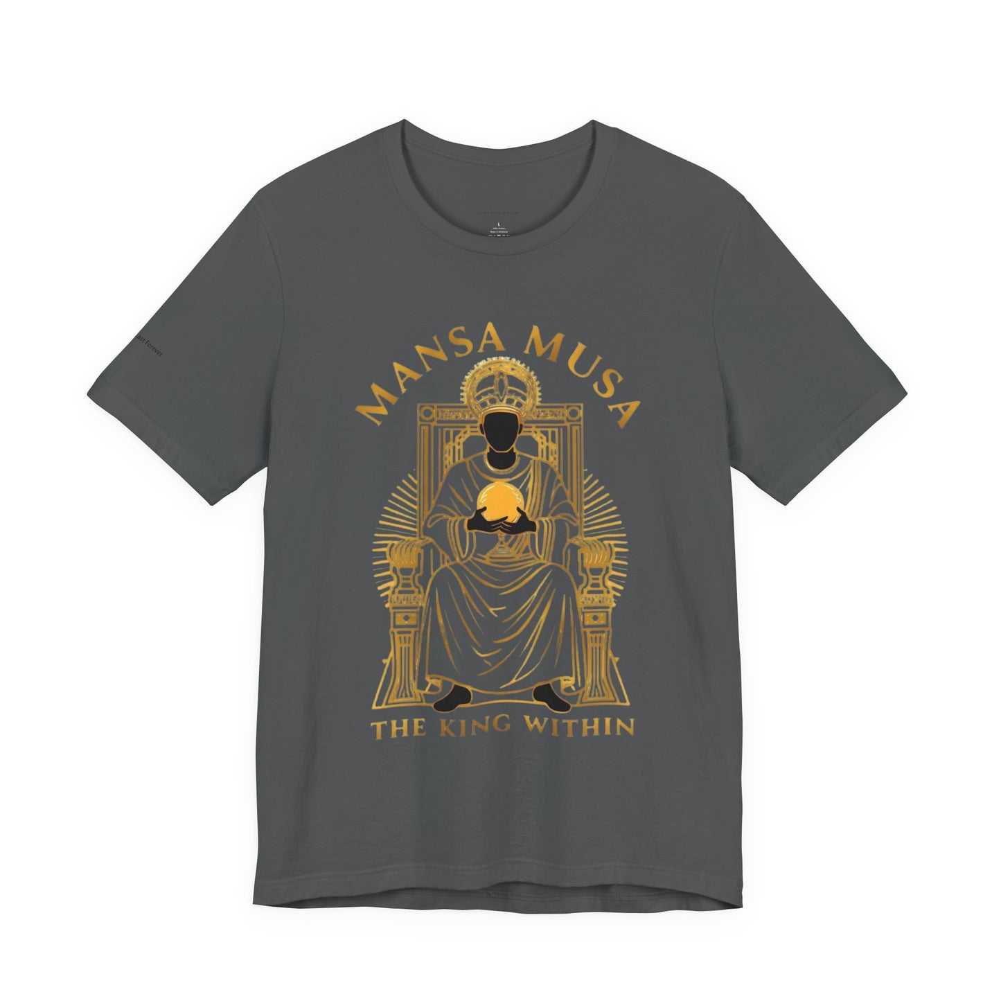 Mansa Musa “The King Within” T-Shirt – Luxury Gold Line Art | LenaGrace Designs