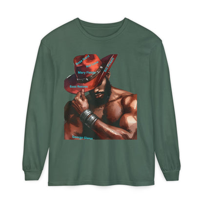 The Black Cowboys Stylish Long Sleeve Tee with Bold Graphic Art