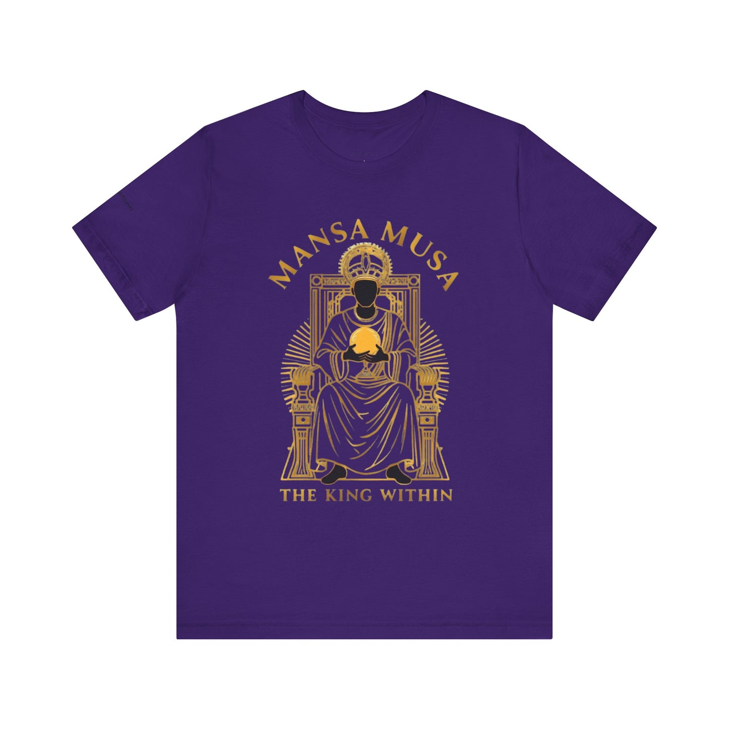 Mansa Musa “The King Within” T-Shirt – Luxury Gold Line Art | LenaGrace Designs