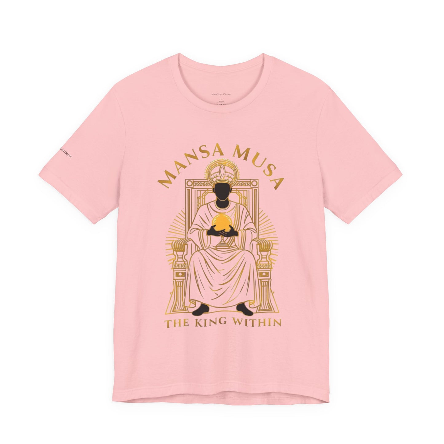 Mansa Musa “The King Within” T-Shirt – Luxury Gold Line Art | LenaGrace Designs
