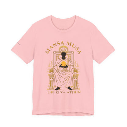 Mansa Musa “The King Within” T-Shirt – Luxury Gold Line Art | LenaGrace Designs