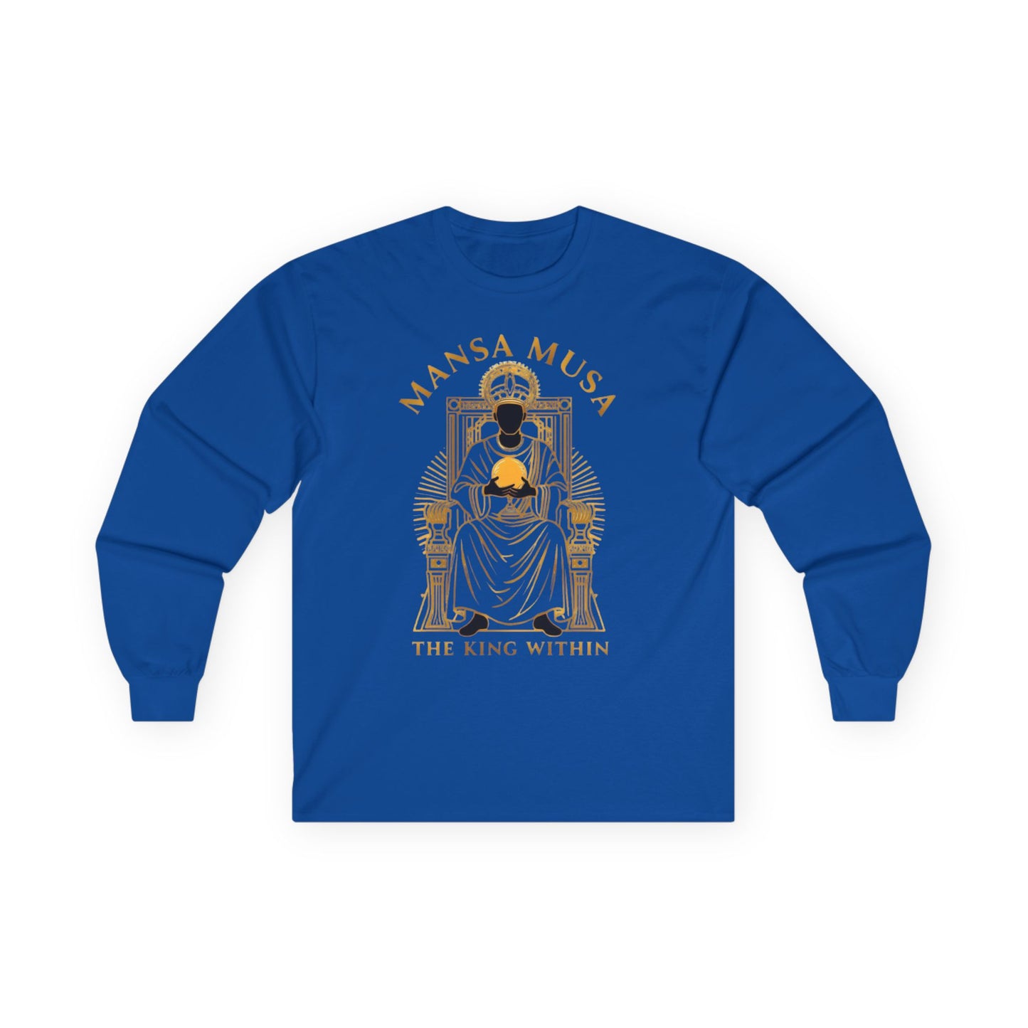 Mansa Musa “The King Within” T-Shirt – Luxury Gold Line Art | LenaGrace Designs