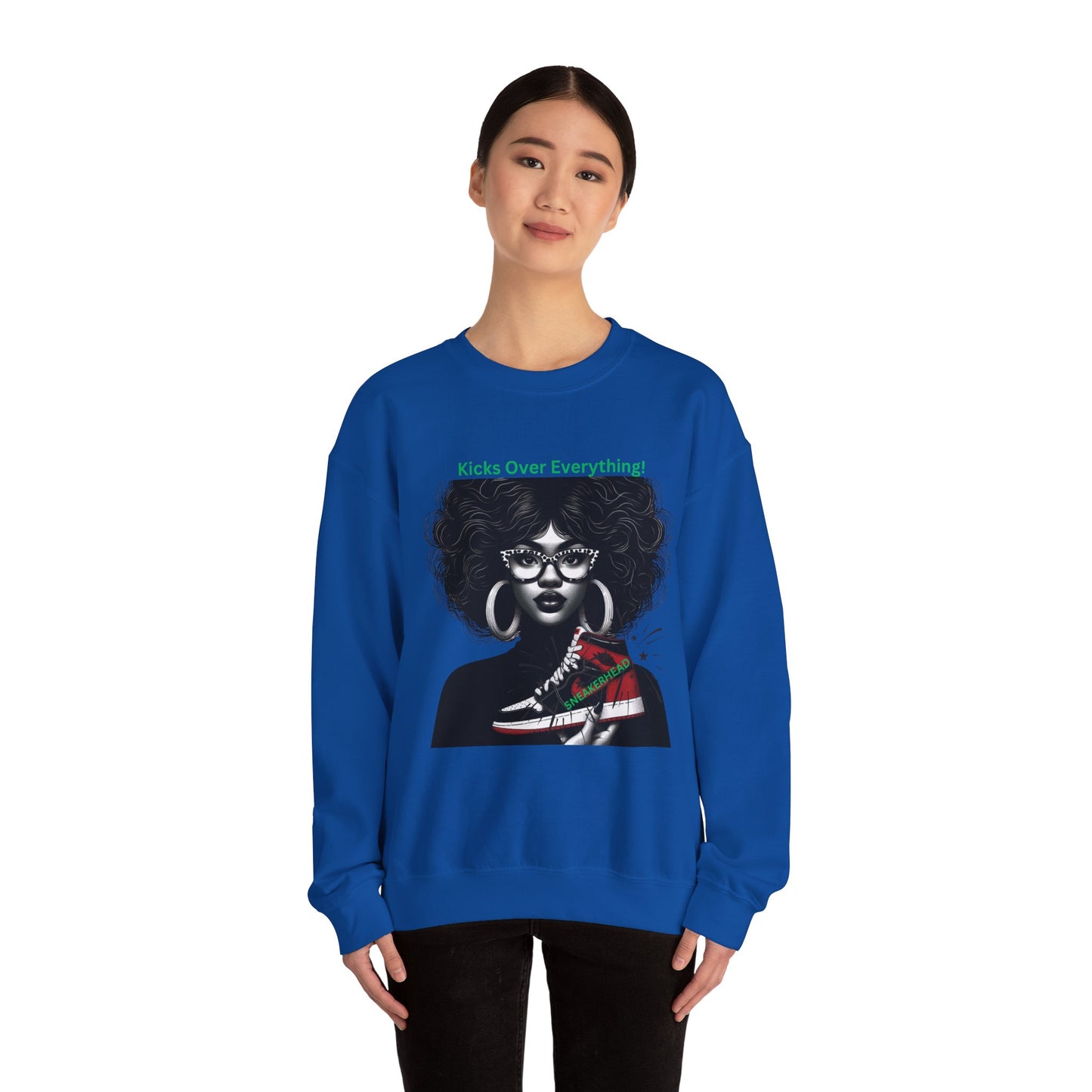 Sneakerhead Heavy Blend Crewneck Sweatshirt: Kicks Over Everything