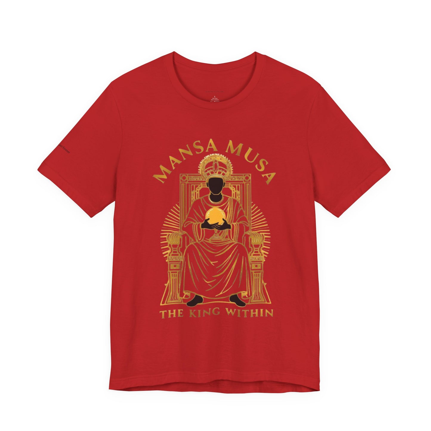 Mansa Musa “The King Within” T-Shirt – Luxury Gold Line Art | LenaGrace Designs