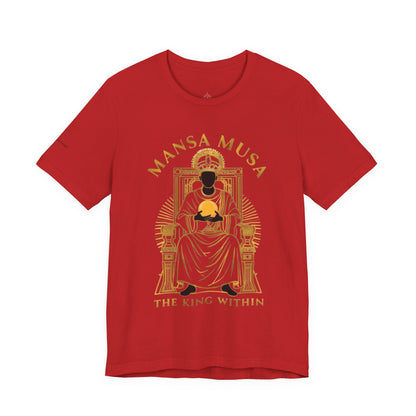 Mansa Musa “The King Within” T-Shirt – Luxury Gold Line Art | LenaGrace Designs