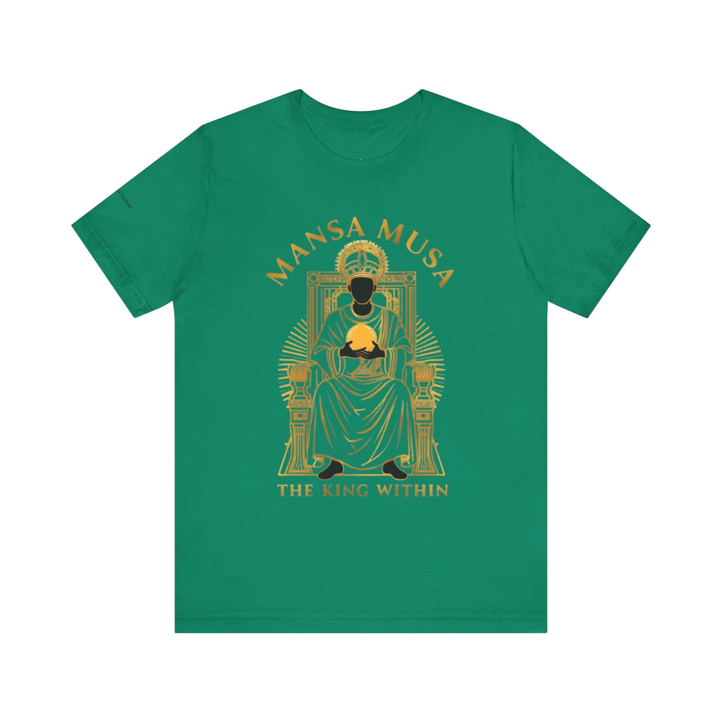 Mansa Musa “The King Within” T-Shirt – Luxury Gold Line Art | LenaGrace Designs