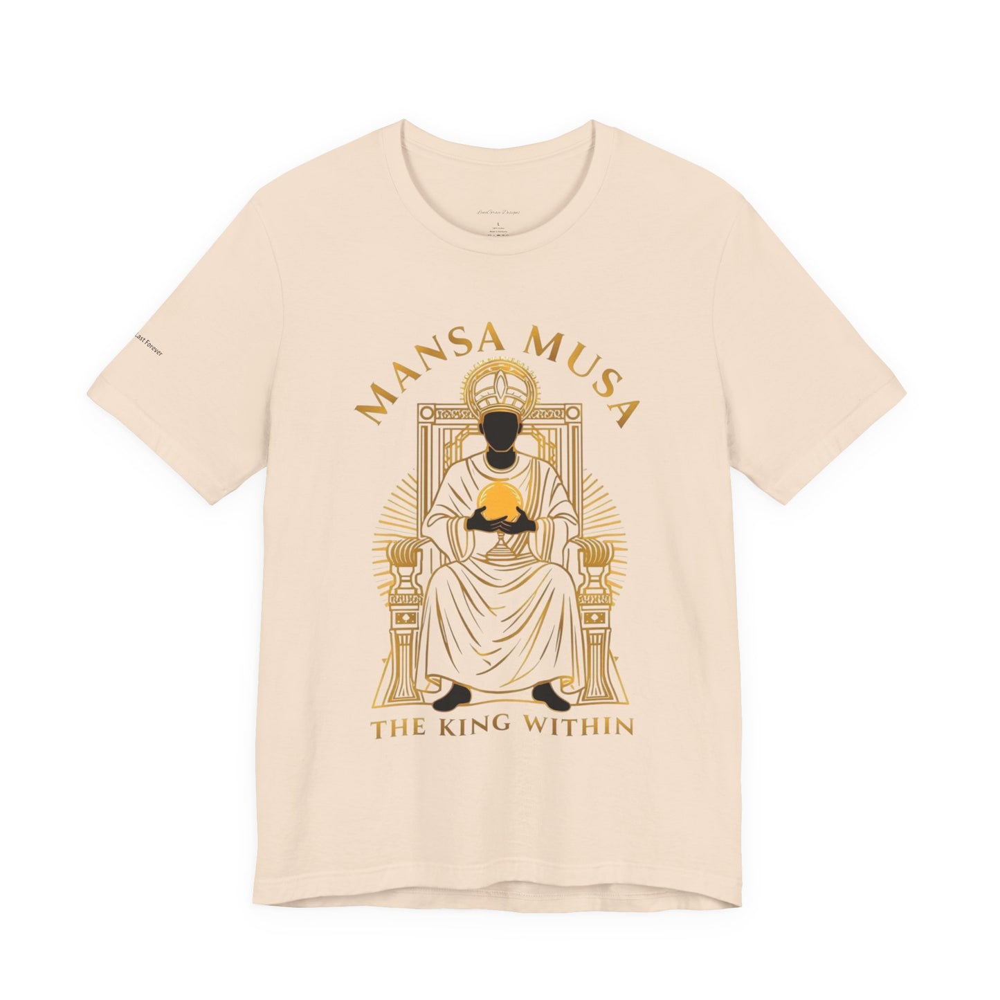 Mansa Musa “The King Within” T-Shirt – Luxury Gold Line Art | LenaGrace Designs