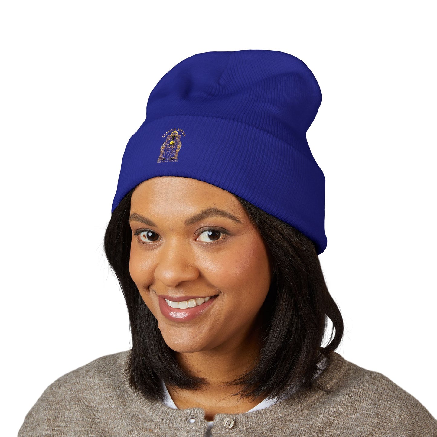 Mansa Musa “The King Within” Embroidered Classic Cuffed Beanie