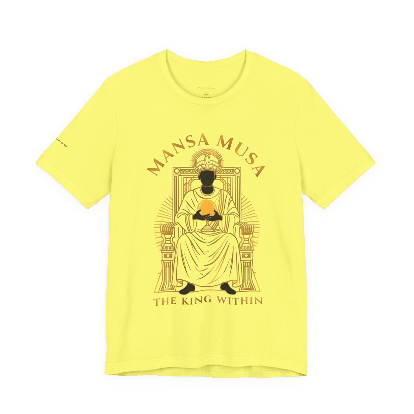 Mansa Musa “The King Within” T-Shirt – Luxury Gold Line Art | LenaGrace Designs
