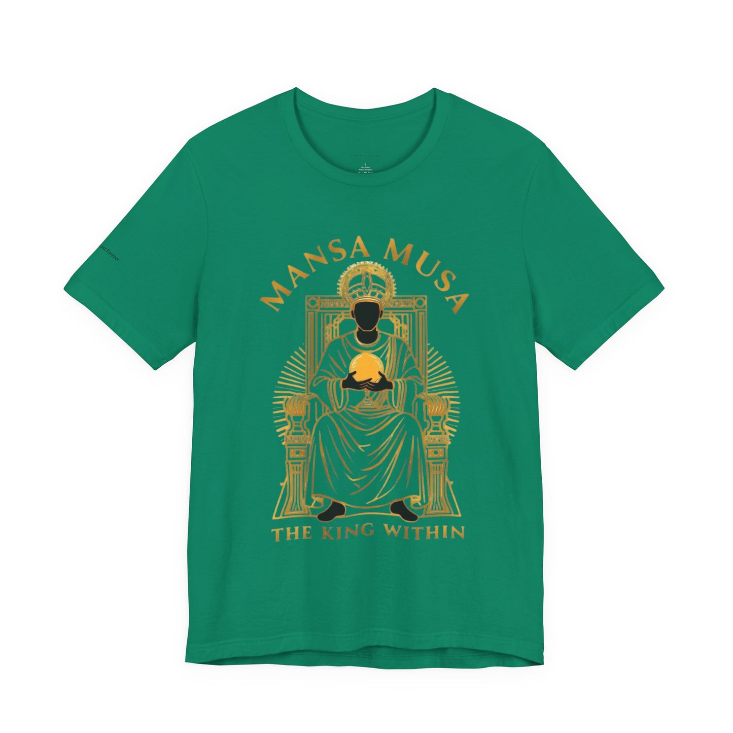 Mansa Musa “The King Within” T-Shirt – Luxury Gold Line Art | LenaGrace Designs
