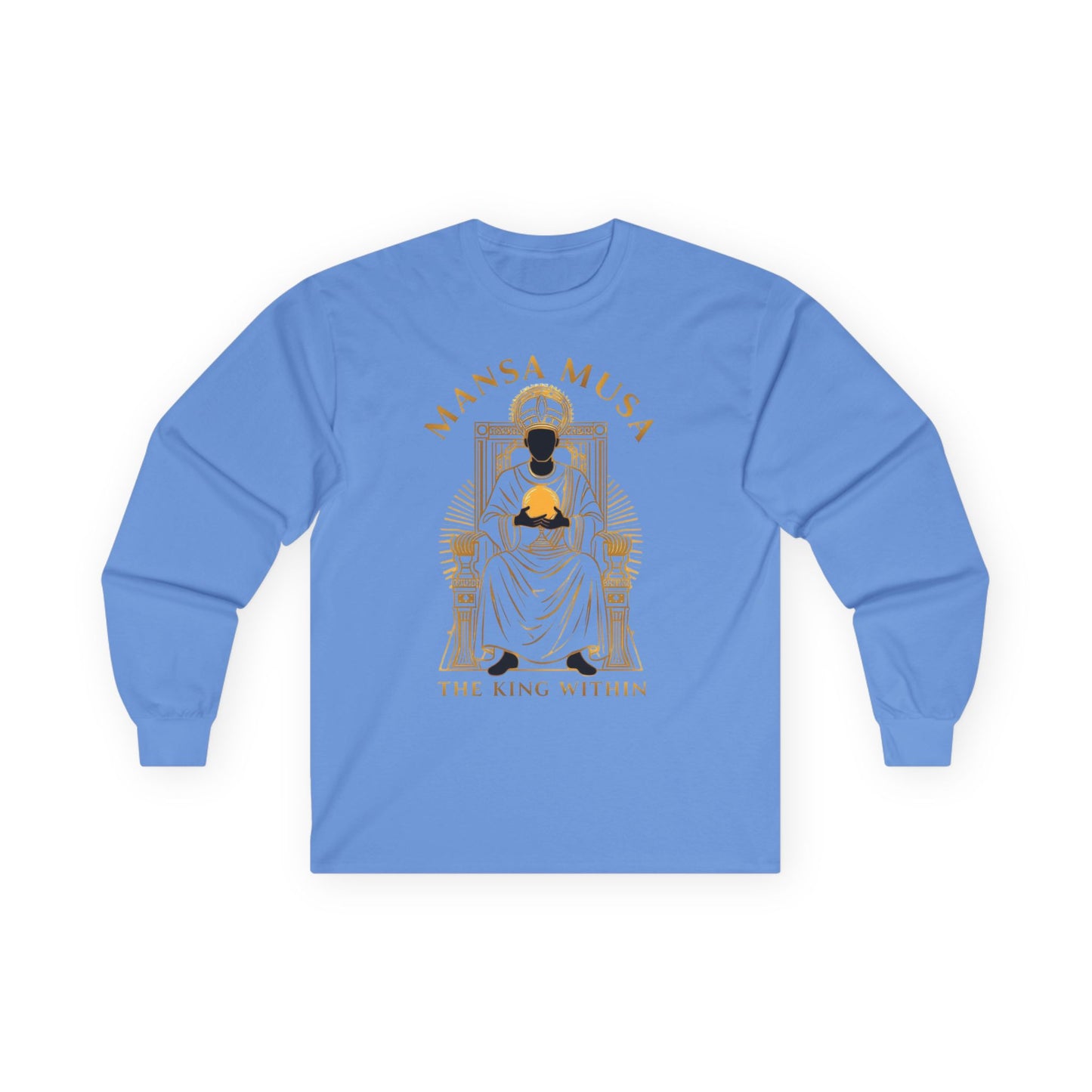 Mansa Musa “The King Within” T-Shirt – Luxury Gold Line Art | LenaGrace Designs