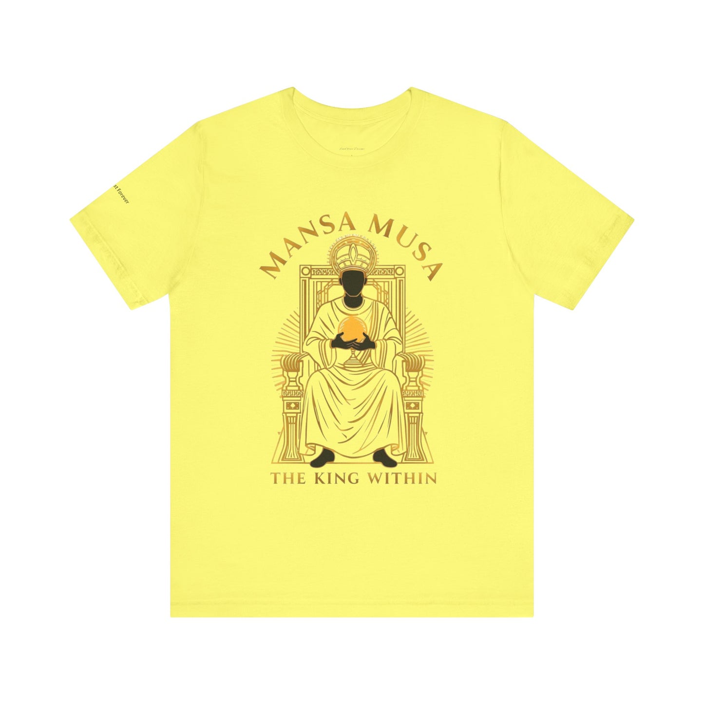 Mansa Musa “The King Within” T-Shirt – Luxury Gold Line Art | LenaGrace Designs