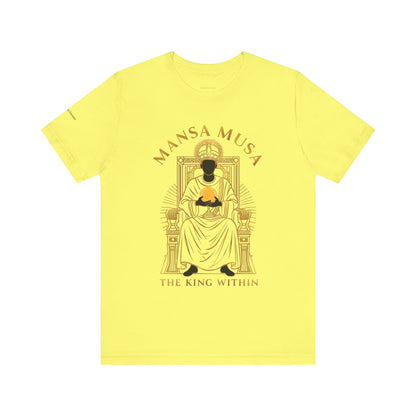 Mansa Musa “The King Within” T-Shirt – Luxury Gold Line Art | LenaGrace Designs