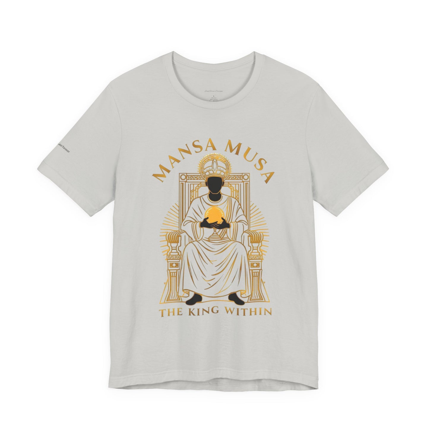 Mansa Musa “The King Within” T-Shirt – Luxury Gold Line Art | LenaGrace Designs