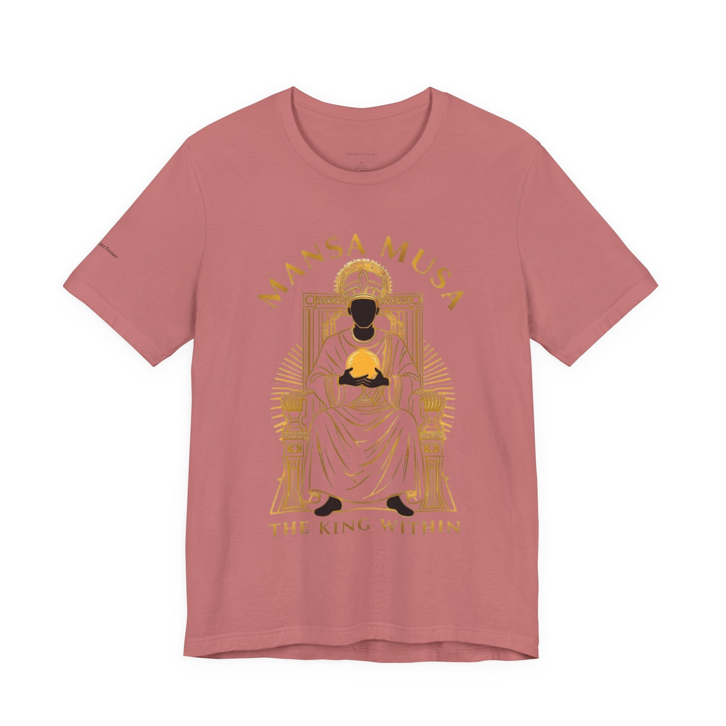 Mansa Musa “The King Within” T-Shirt – Luxury Gold Line Art | LenaGrace Designs