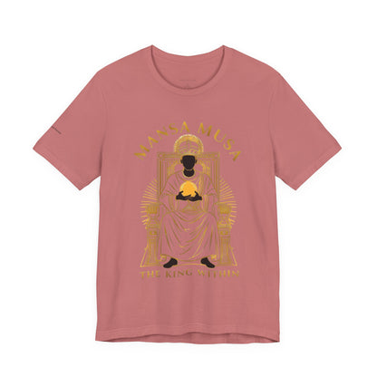 Mansa Musa “The King Within” T-Shirt – Luxury Gold Line Art | LenaGrace Designs