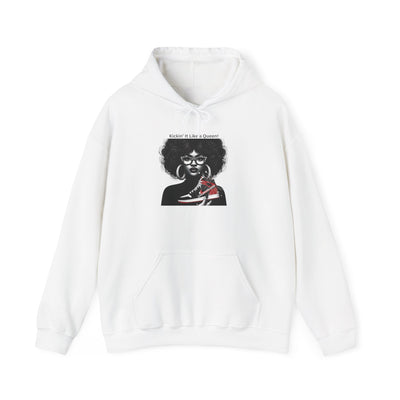 Sneakerhead Unisex Heavy Blend™ Hooded Sweatshirt: Kickin It Like a Queen