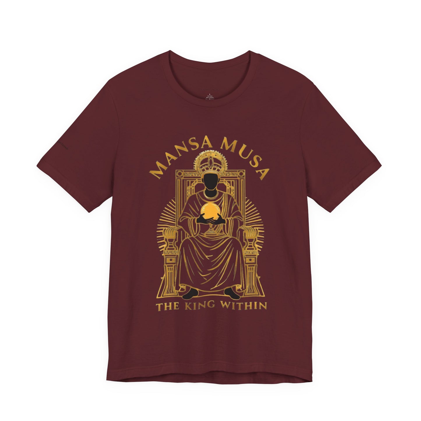 Mansa Musa “The King Within” T-Shirt – Luxury Gold Line Art | LenaGrace Designs