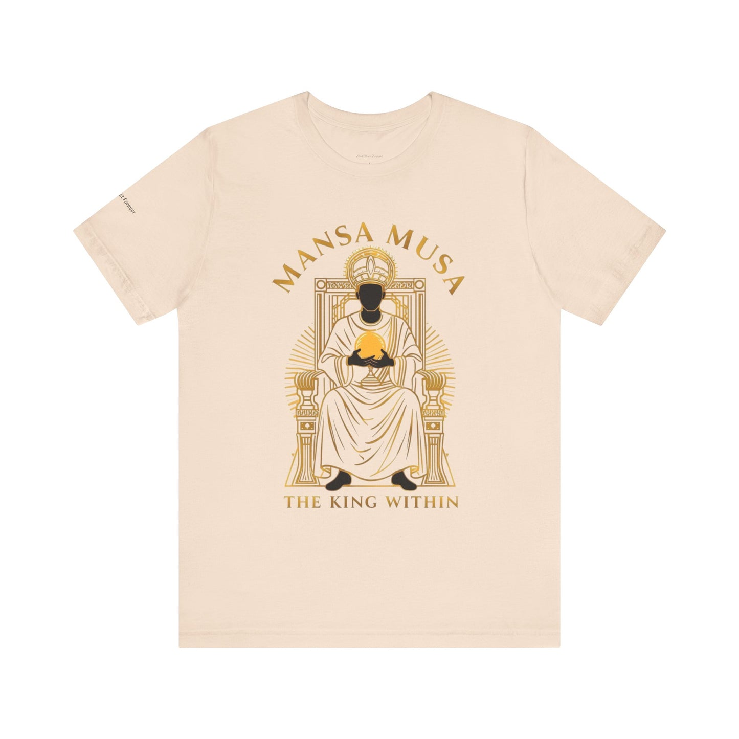 Mansa Musa “The King Within” T-Shirt – Luxury Gold Line Art | LenaGrace Designs