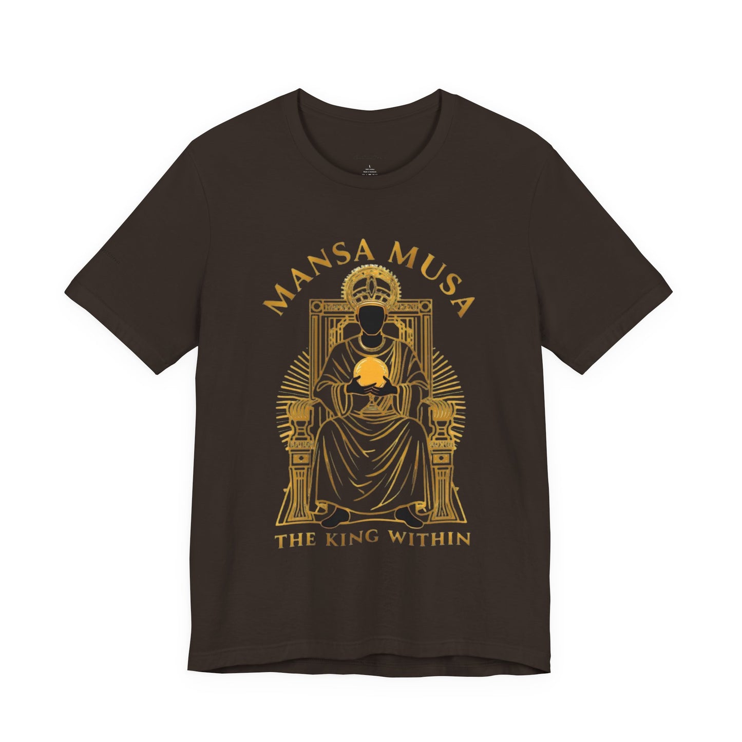 Mansa Musa “The King Within” T-Shirt – Luxury Gold Line Art | LenaGrace Designs