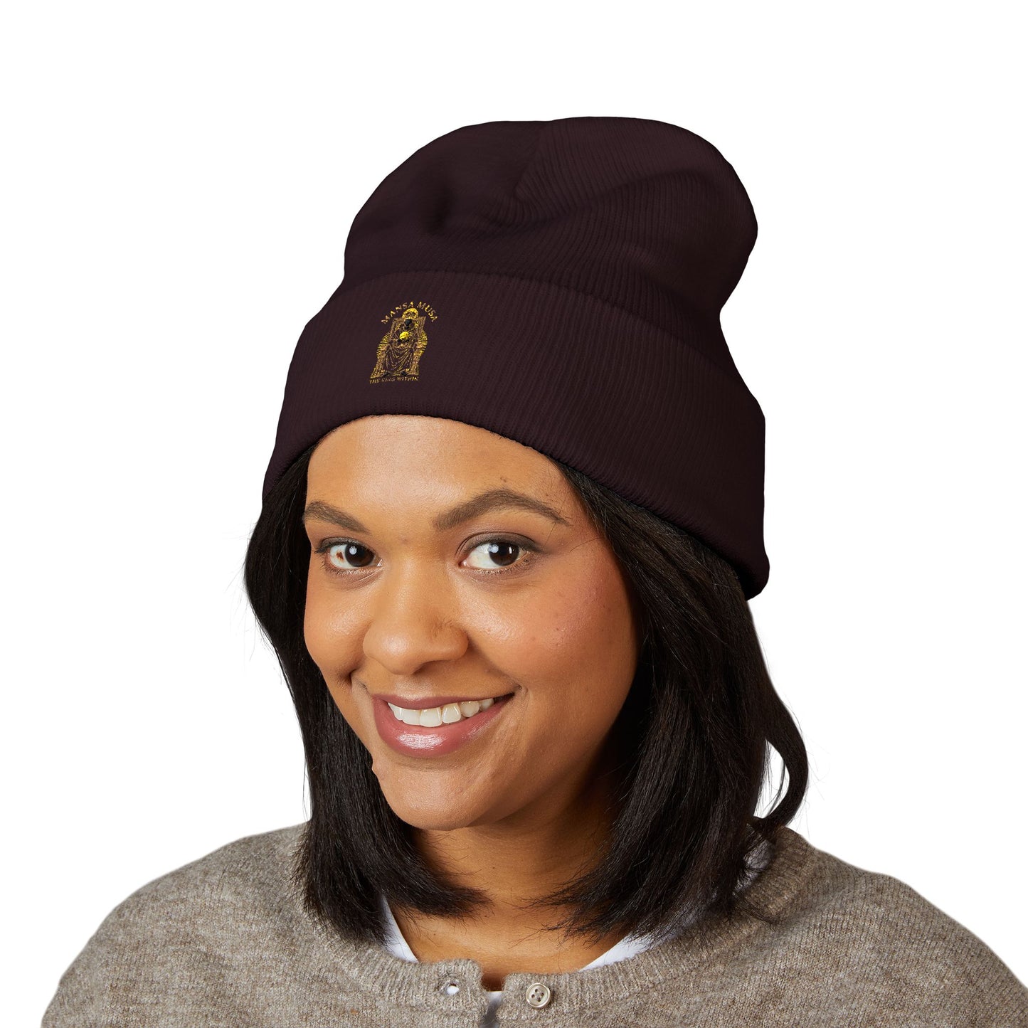 Mansa Musa “The King Within” Embroidered Classic Cuffed Beanie